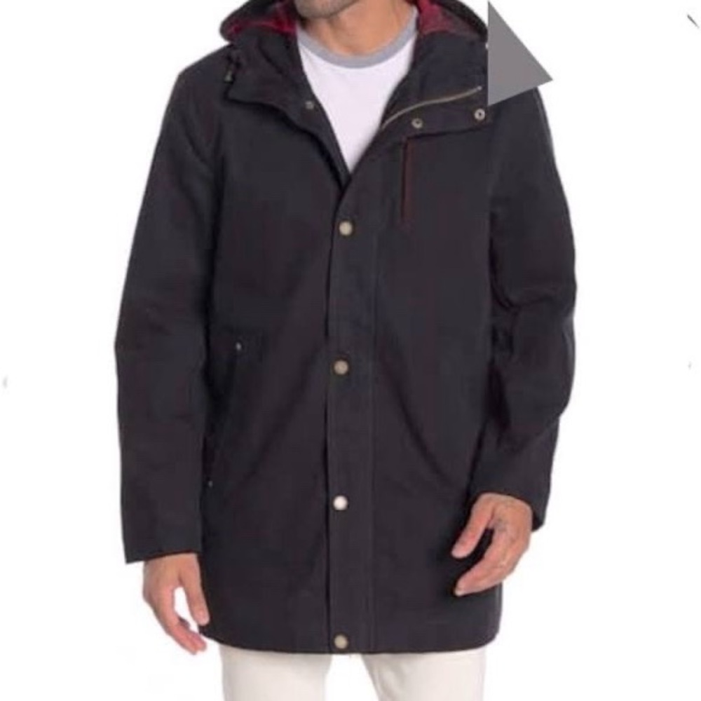 Pendleton Black Raincoat with Water-Resistant Shell